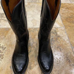 Mens Black Lucchese leather boots